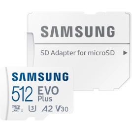Карта памяти Samsung EVO Plus 512GB MicroSDXC Class 10/UHS-I U3 (MB-MC512SA)