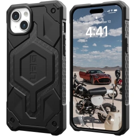 Чехол UAG с поддержкой MagSafe Monarch Pro для iPhone 15 Plus Carbon Fiber (114220114242)