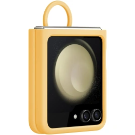 Чехол Samsung Series для Galaxy Z Flip 5 Silicone Case with Ring Apricot