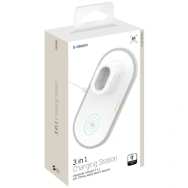Беспроводное зарядное устройство Deppa 17.5W iPhone, Apple Watch, Airpods 24006 White