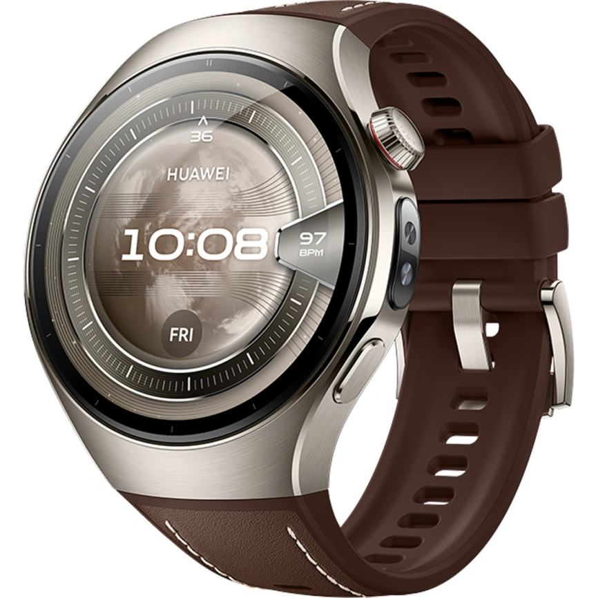 Смарт-часы Huawei Watch 5 46mm Dark Brown Composite (55020EVM) фото 1