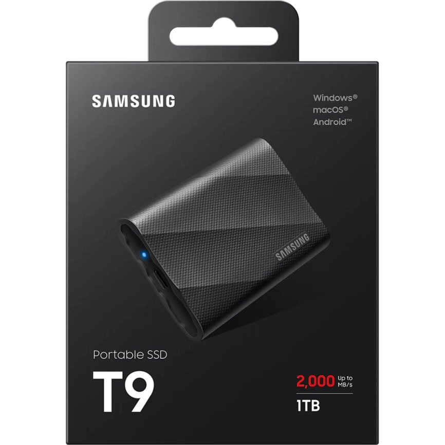 Внешний SSD накопитель Samsung T9 USB 3.2 Type-C 1TB Black (MU-PG1T0B/WW) фото 7