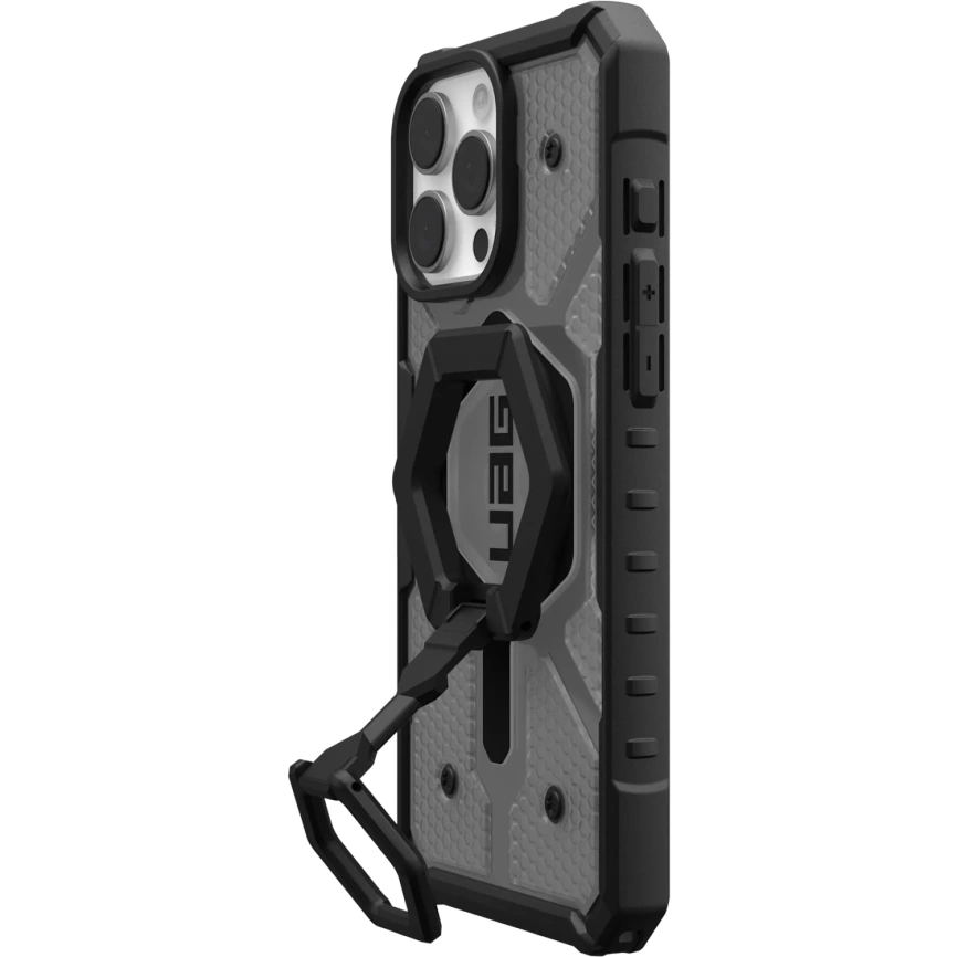 Чехол UAG MagSafe Pathfinder Clear для iPhone 16 Pro Max (с подставкой) Ash/Black Sand фото 1