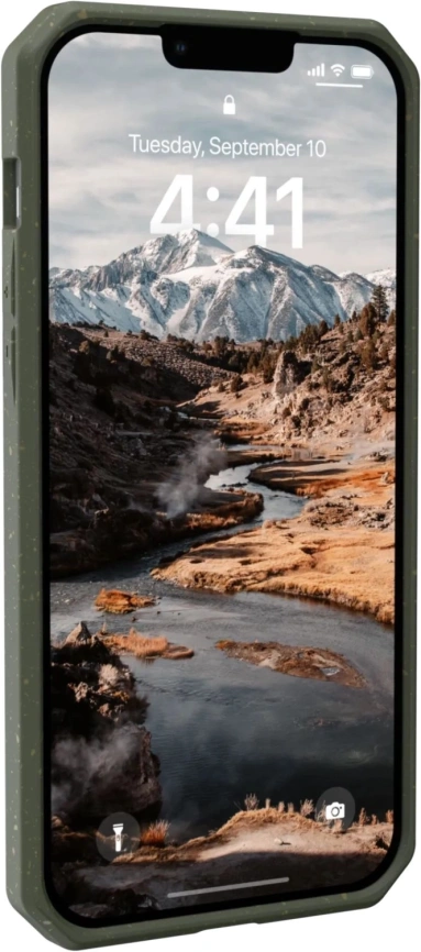 Чехол UAG Biodegradable Outback для iPhone 14 Olive фото 7