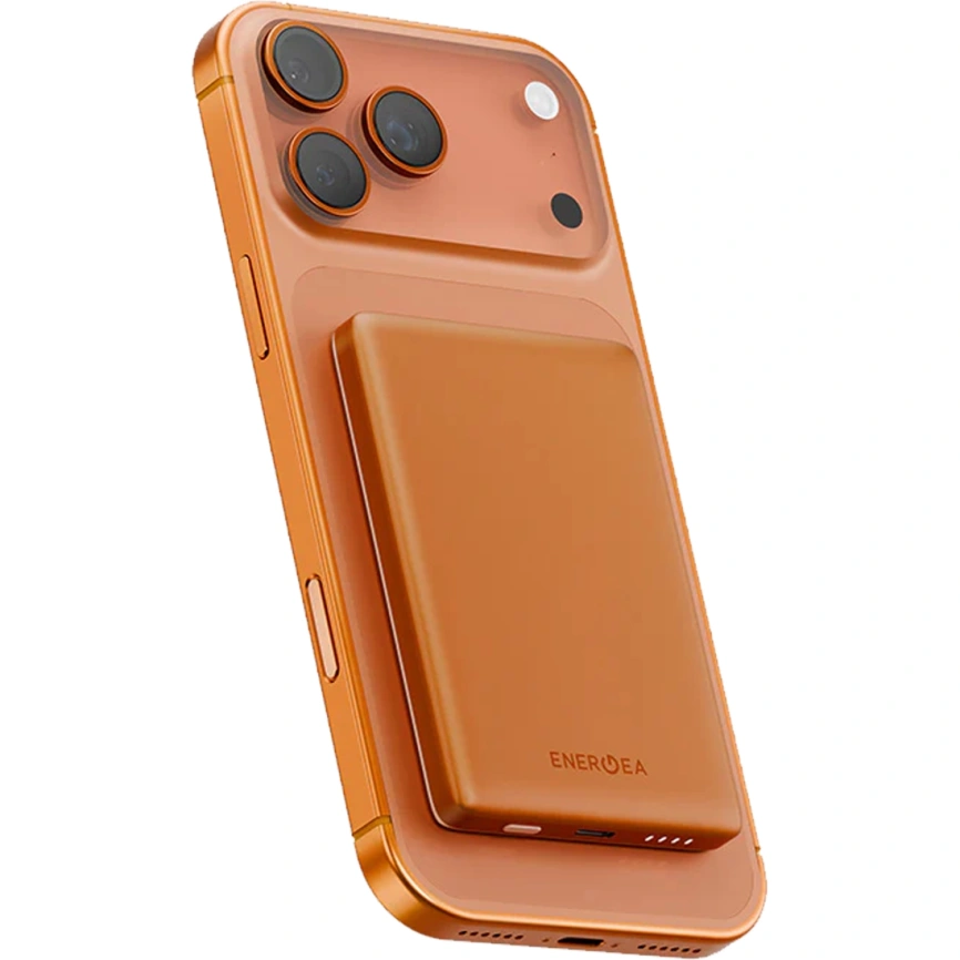 Внешний аккумулятор EnergEA Alupac Mini 5K 5000 mAh Magsafe Orange (AP-MINI5K-ORG-3C) фото 4