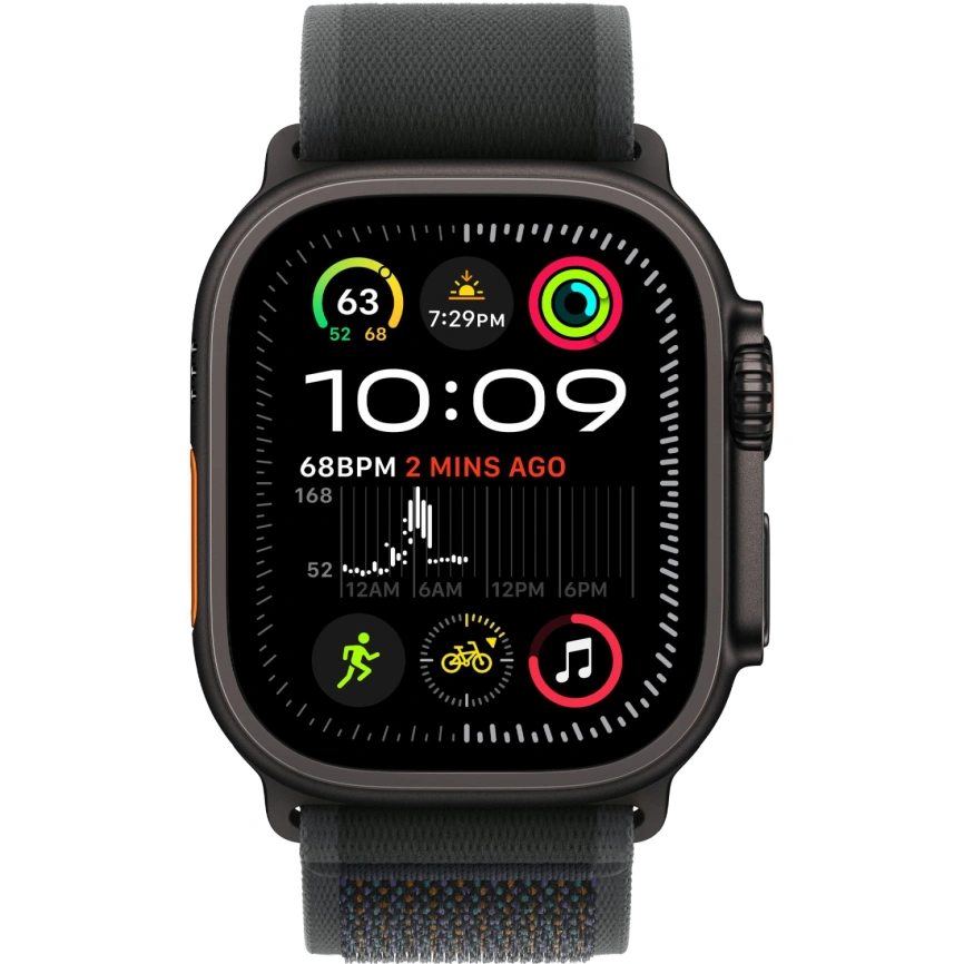 Смарт-часы Apple Watch Ultra 2 (2024) 49mm Black Titanium Case with Black Trail Loop S/M фото 3