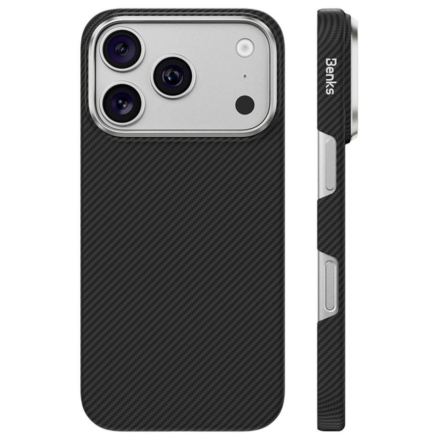 Чехол Benks ArmorAir 600D С1 Case Kevlar для iPhone 18 Pro Black (C.K.FL.AP.BK.A072) фото 1