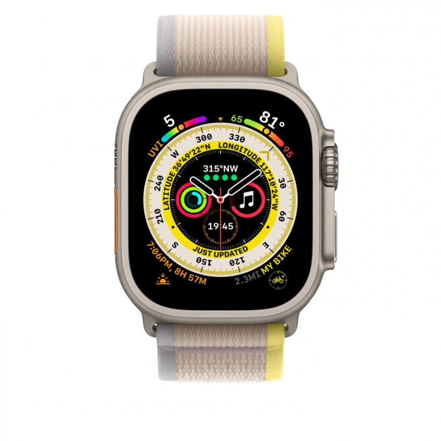 Ремешок Apple Watch Ultra 49mm Yellow/Beige Trail Loop M/L фото 2