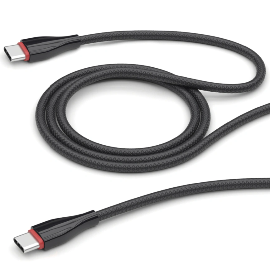 Кабель Deppa USB-C/USB-C 1m 72397 Black фото 1